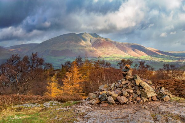 An awesome picture of a moody Blencathra as seen from the top of Walla Crag, above Borrowdale. Autumn really is a fantastic time to be out and about here in the Lake District