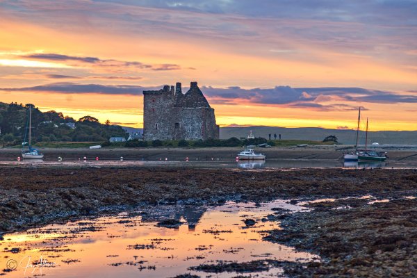 Lochranza Castle, Isle of Arran, at sunset, a truly beautiful place at any time of the year.
