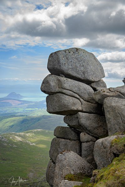 The Old Man of Tarsuinn, high up on Beinn Tarsuinn on the classic Isle of Arran ridge. A tremendous outing on a good day.